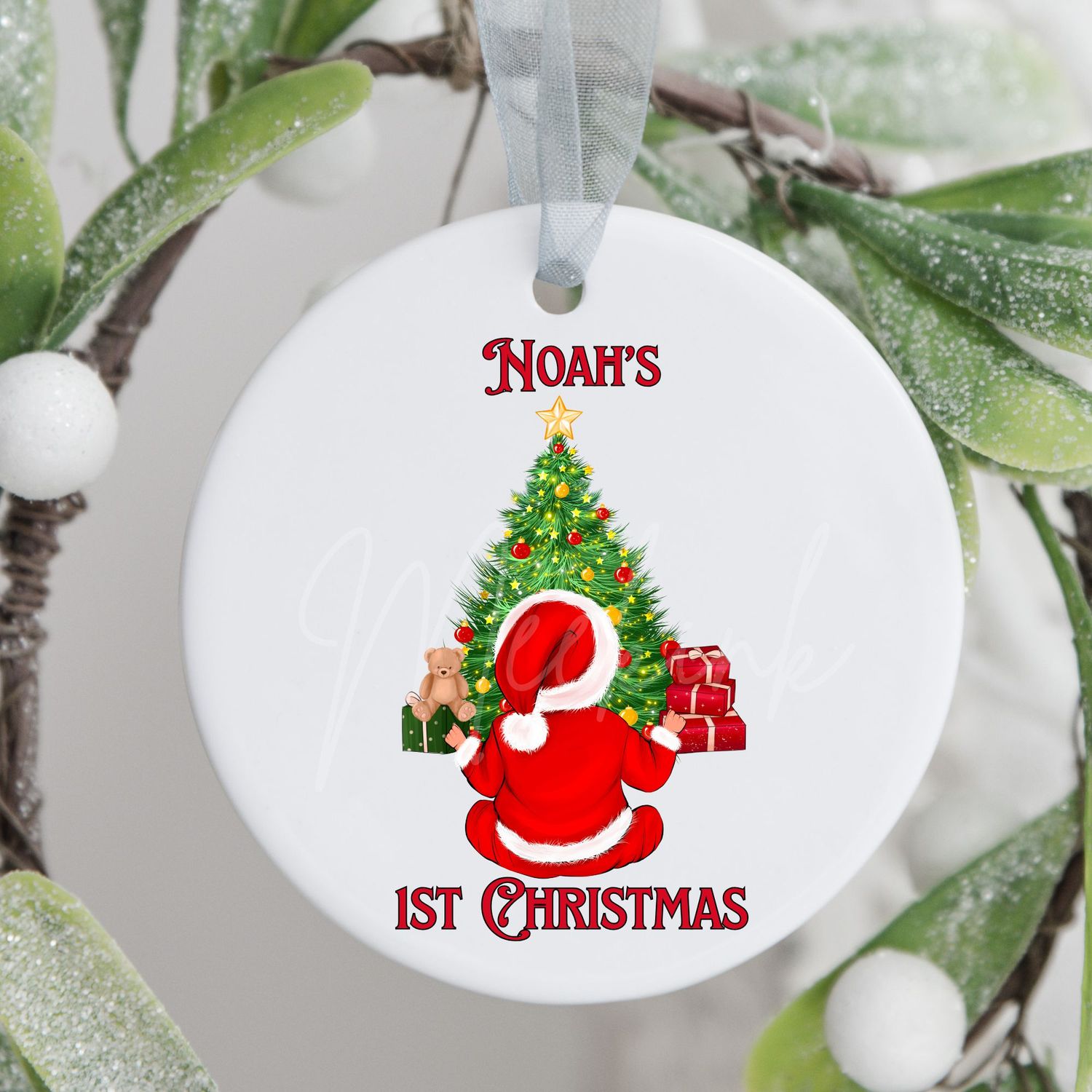 Santa Baby Christmas Tree Personalised UVDTF or DTF Decal