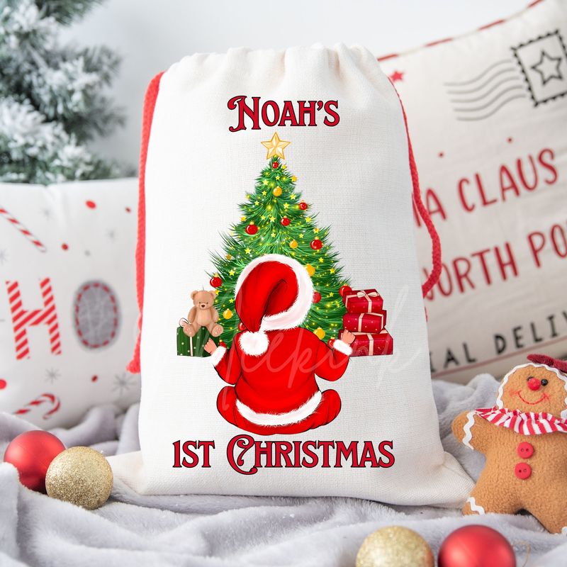 Santa Baby Christmas Tree Personalised DTF Decal