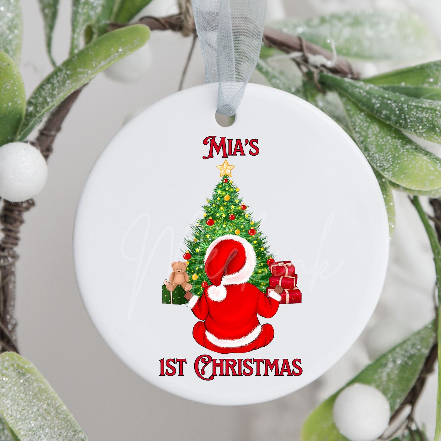 Santa Baby Christmas Tree Personalised UVDTF or DTF Decal