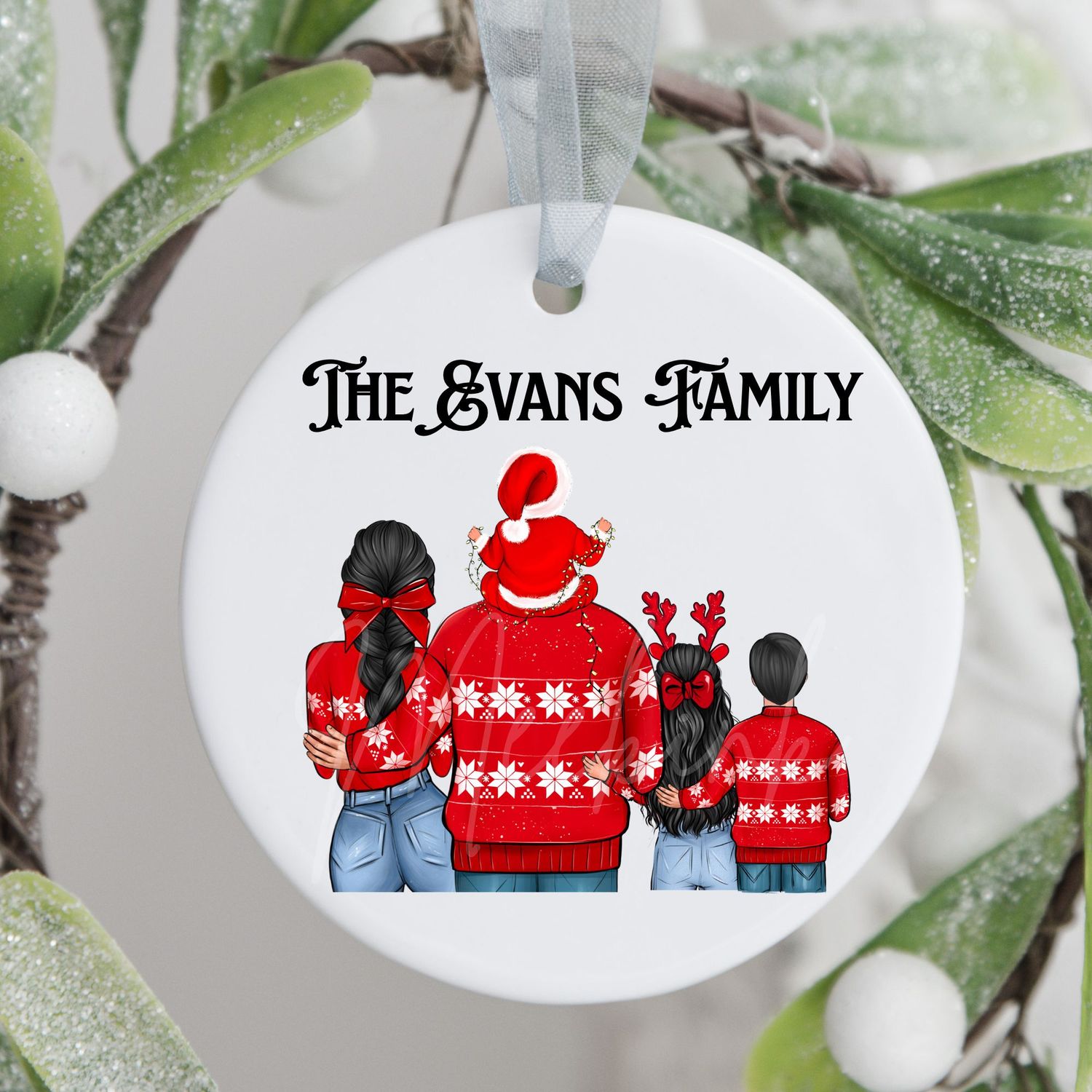 Christmas Family Personalised UVDTF or DTF Decal