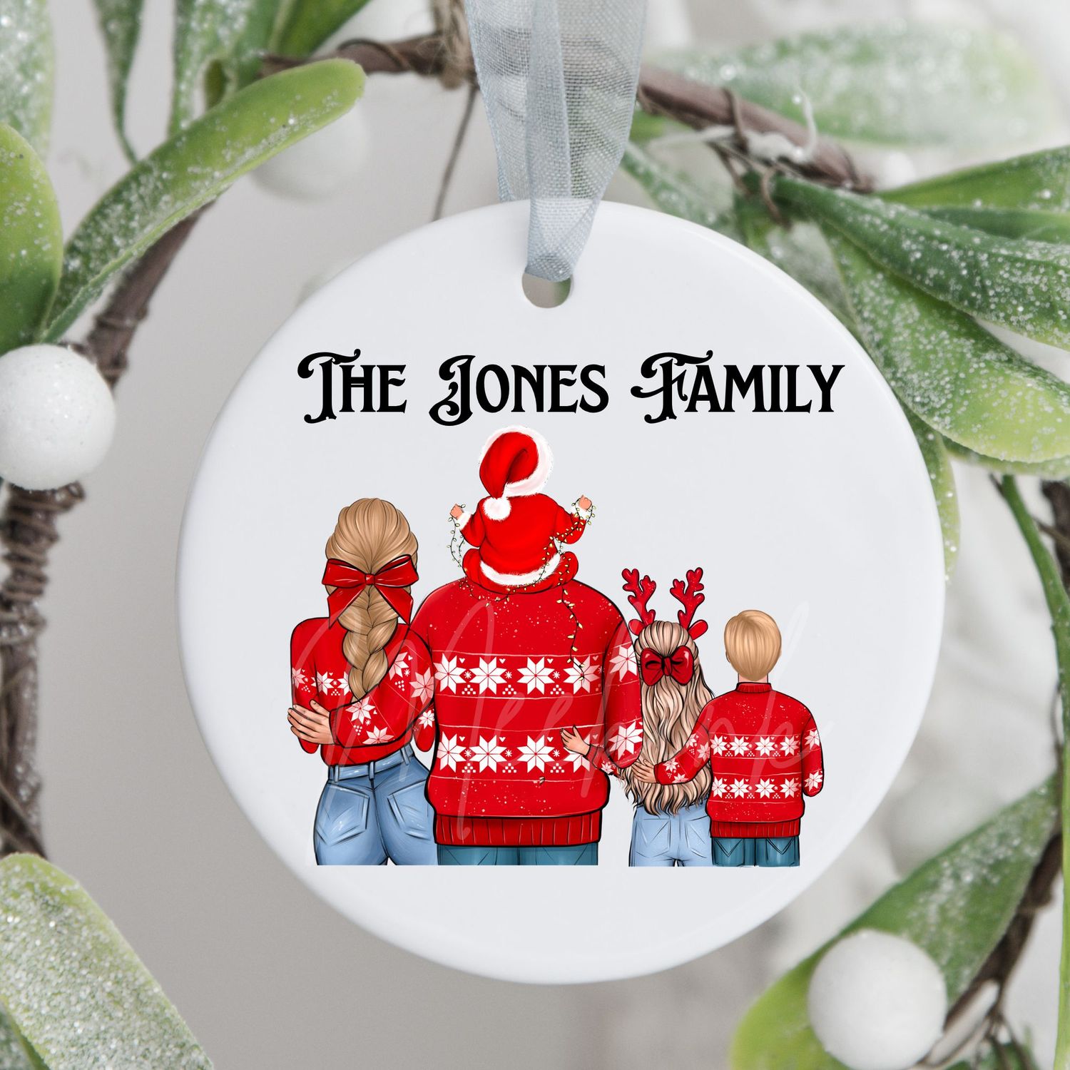 Christmas Family Personalised UVDTF or DTF Decal