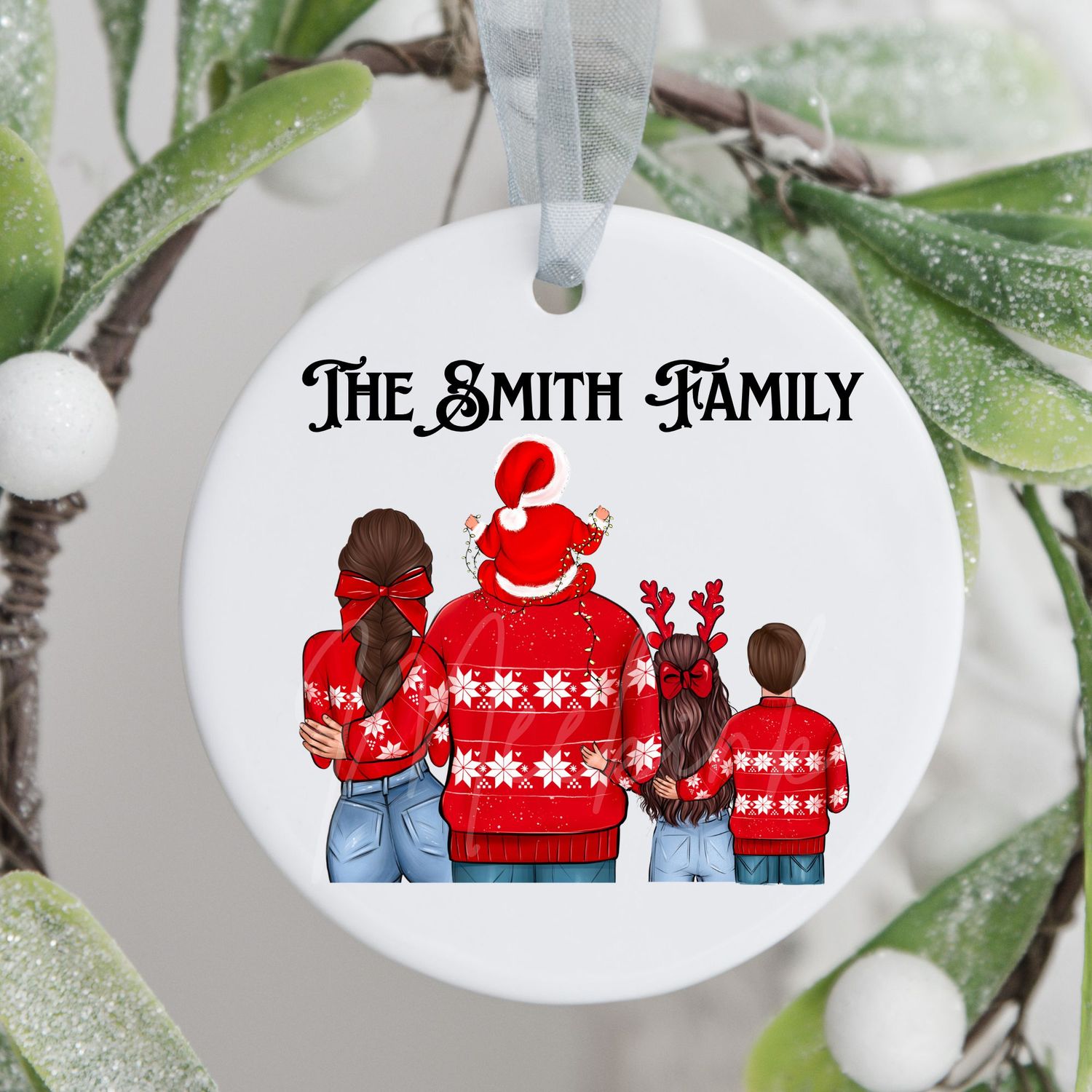 Christmas Family Personalised UVDTF or DTF Decal