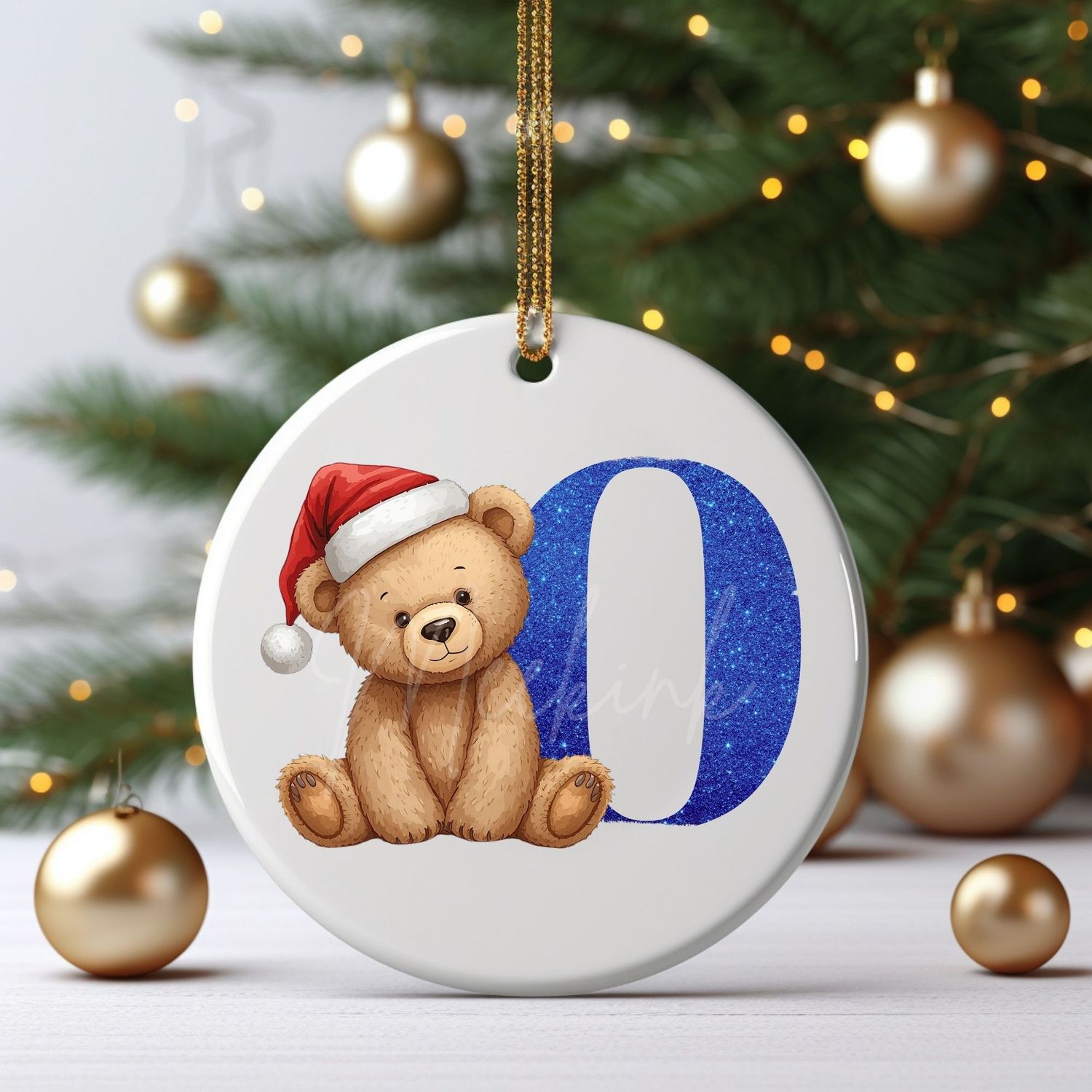 Teddy Alphabet Blue UVDTF or DTF Single Decal