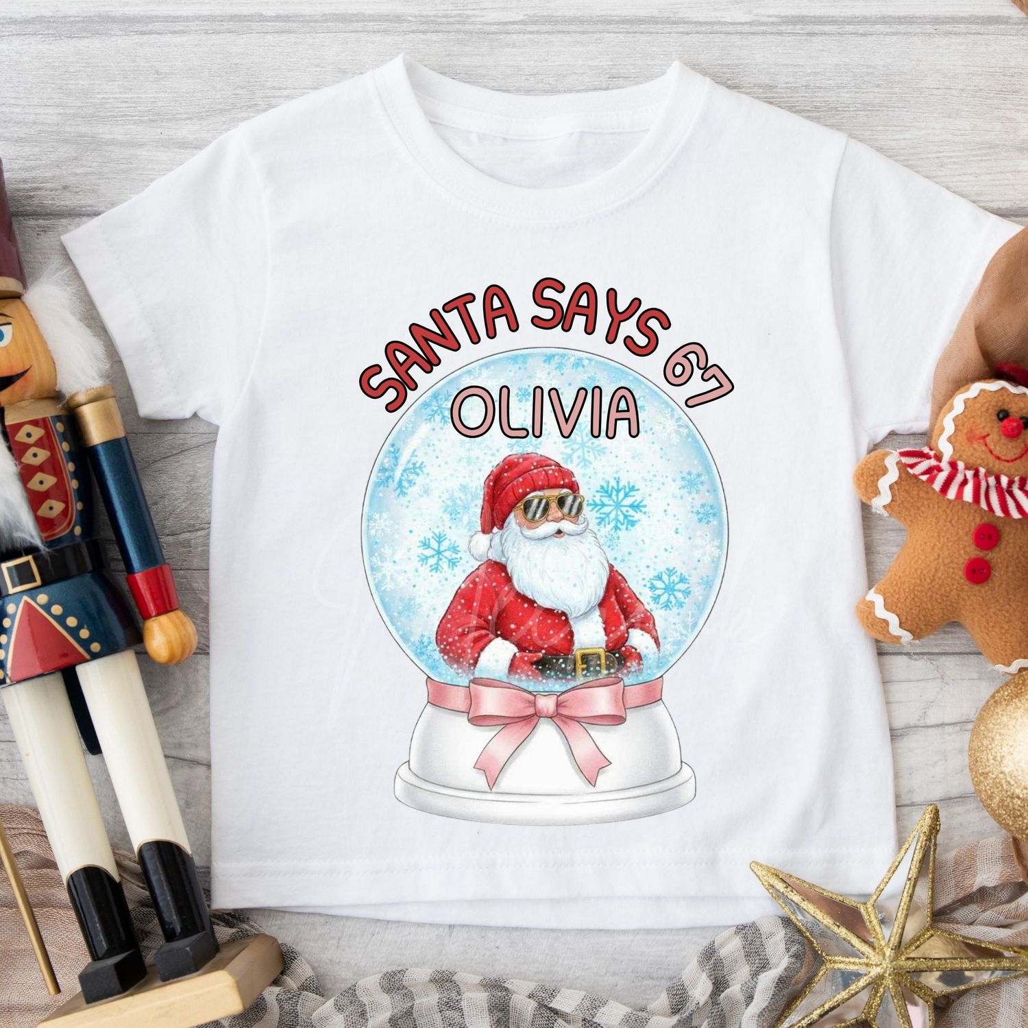 67 Snow globe Pink Bow DTF Decal