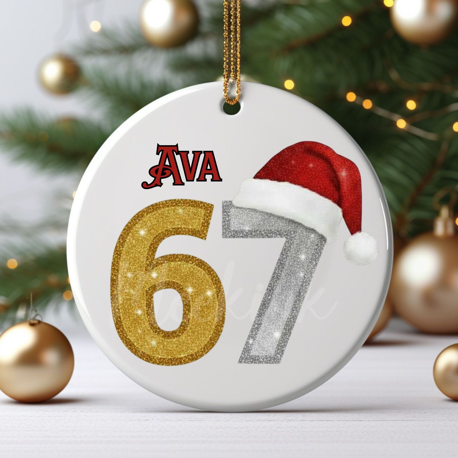 67 Gold &amp; Silver UVDTF Decal