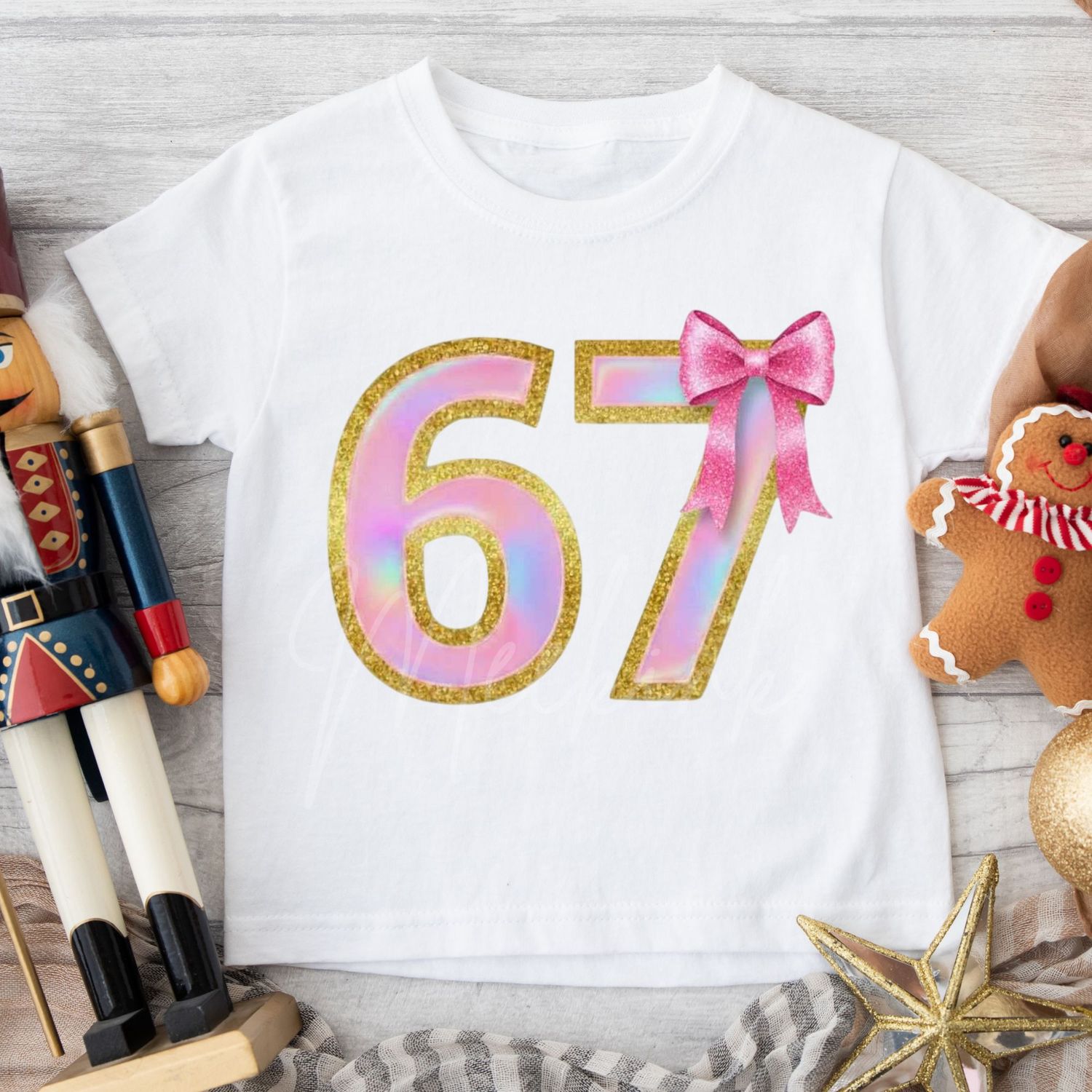 67 Pink Bow DTF Decal