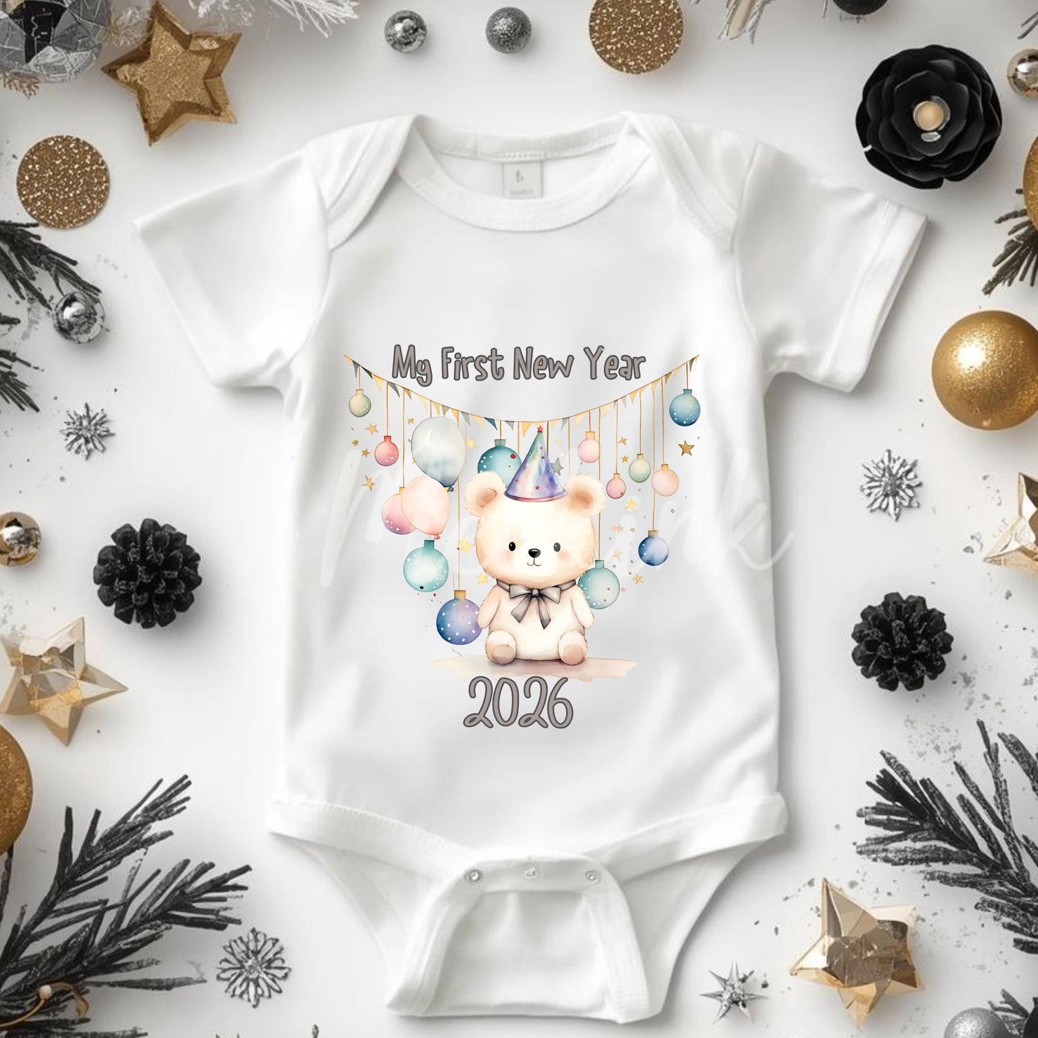 2026 My First New Year Bear UVDTF or DTF Decal