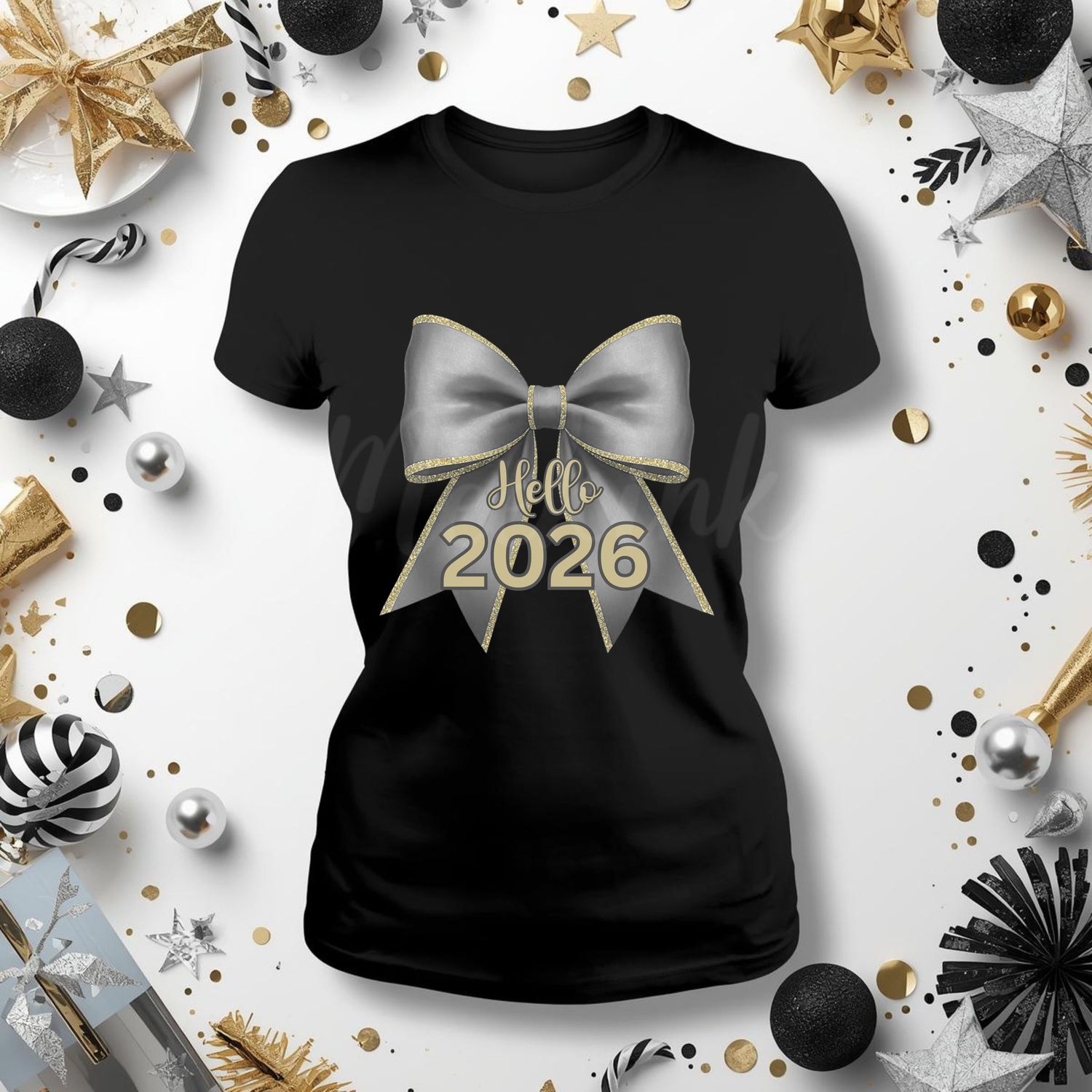 2026 Silverish Bow UVDTF or DTF Decal