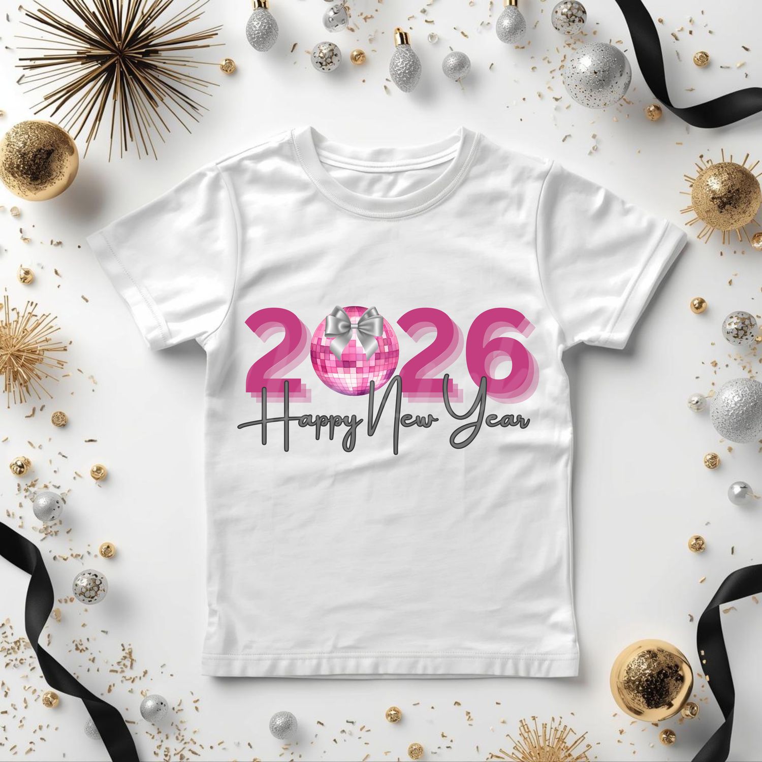 2026 Pink Disco Ball UVDTF or DTF Decal