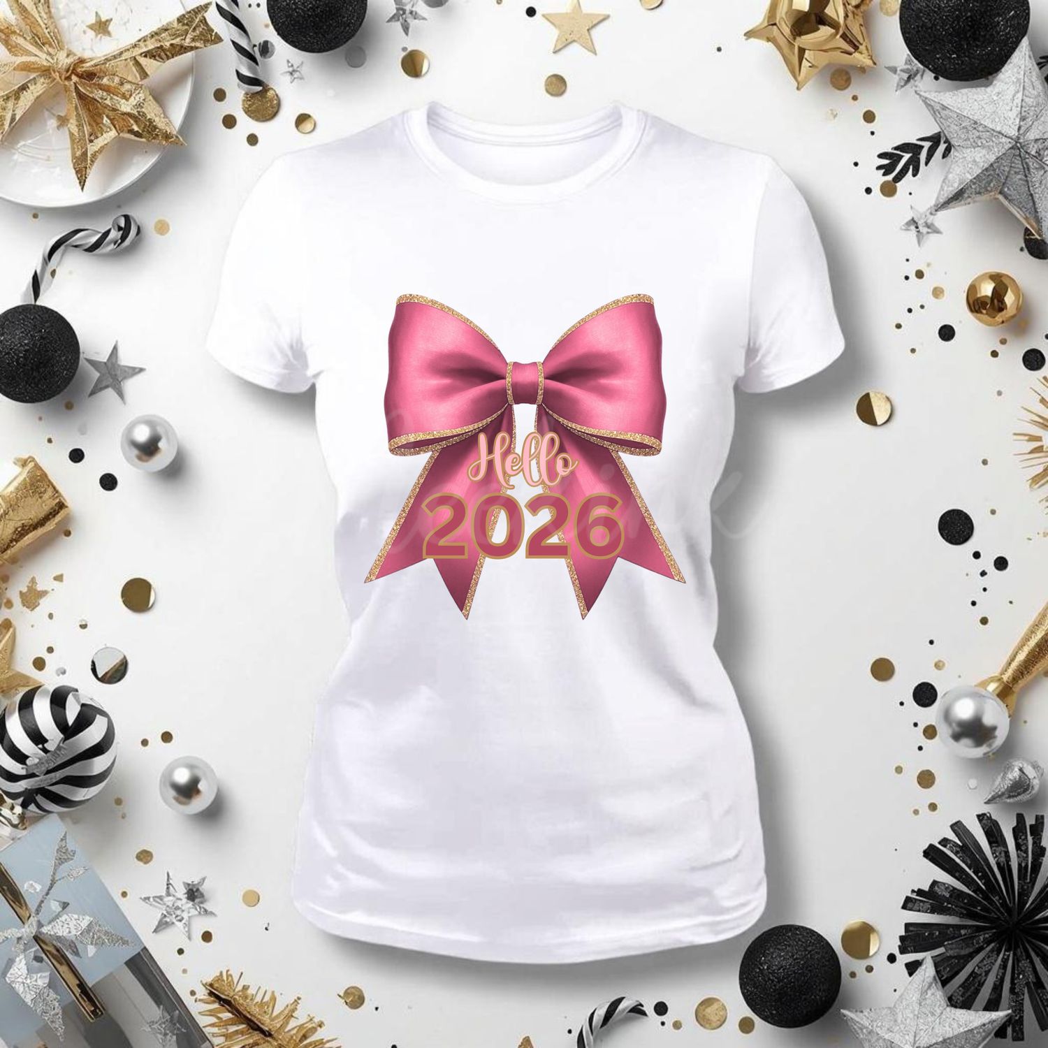 2026 Pink Bow UVDTF or DTF Decal