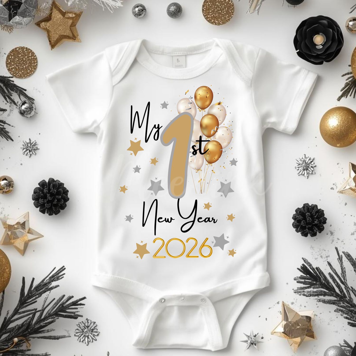 2026 My 1st New Year Goldish UVDTF or DTF Decal