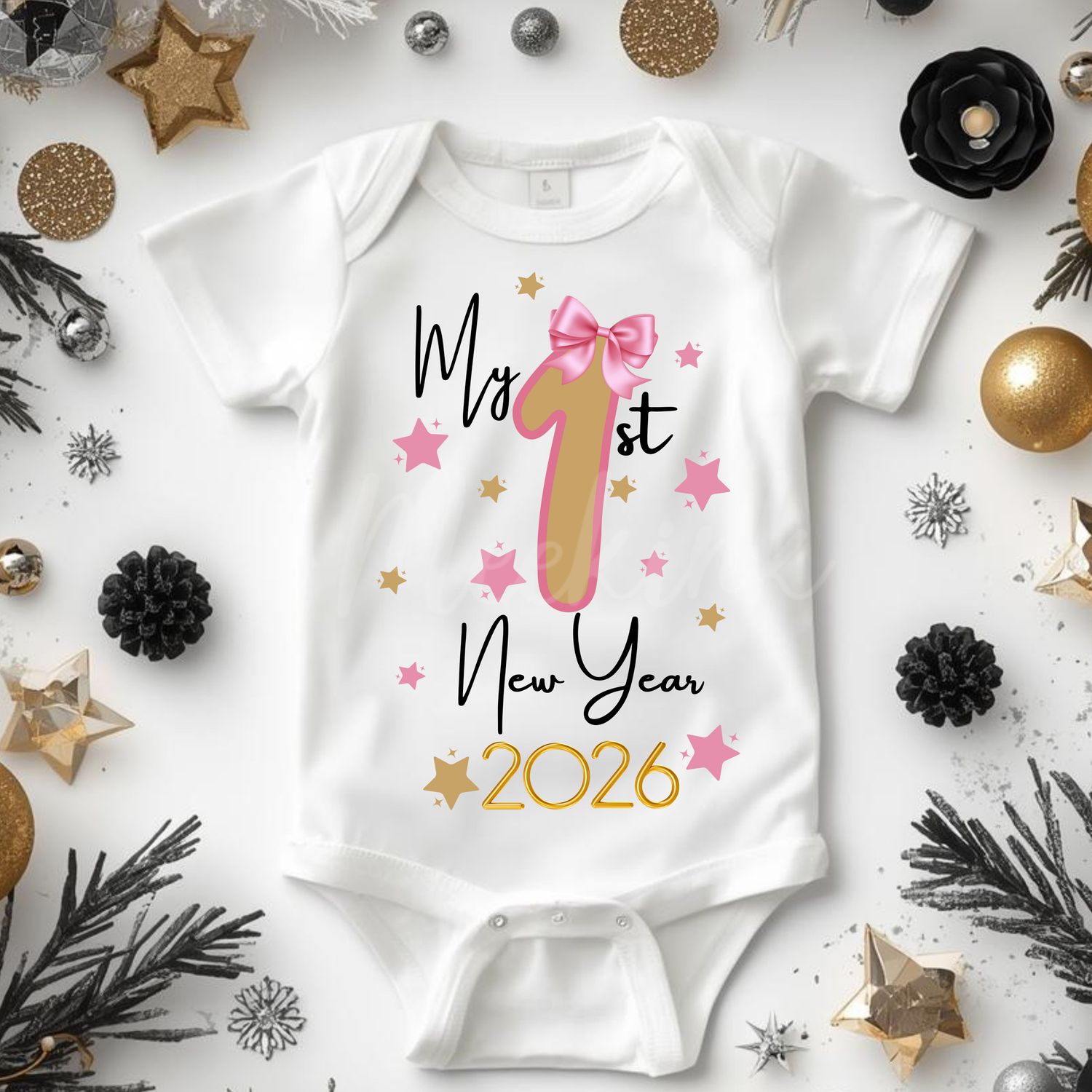 2026 My 1st New Year Pink UVDTF or DTF Decal