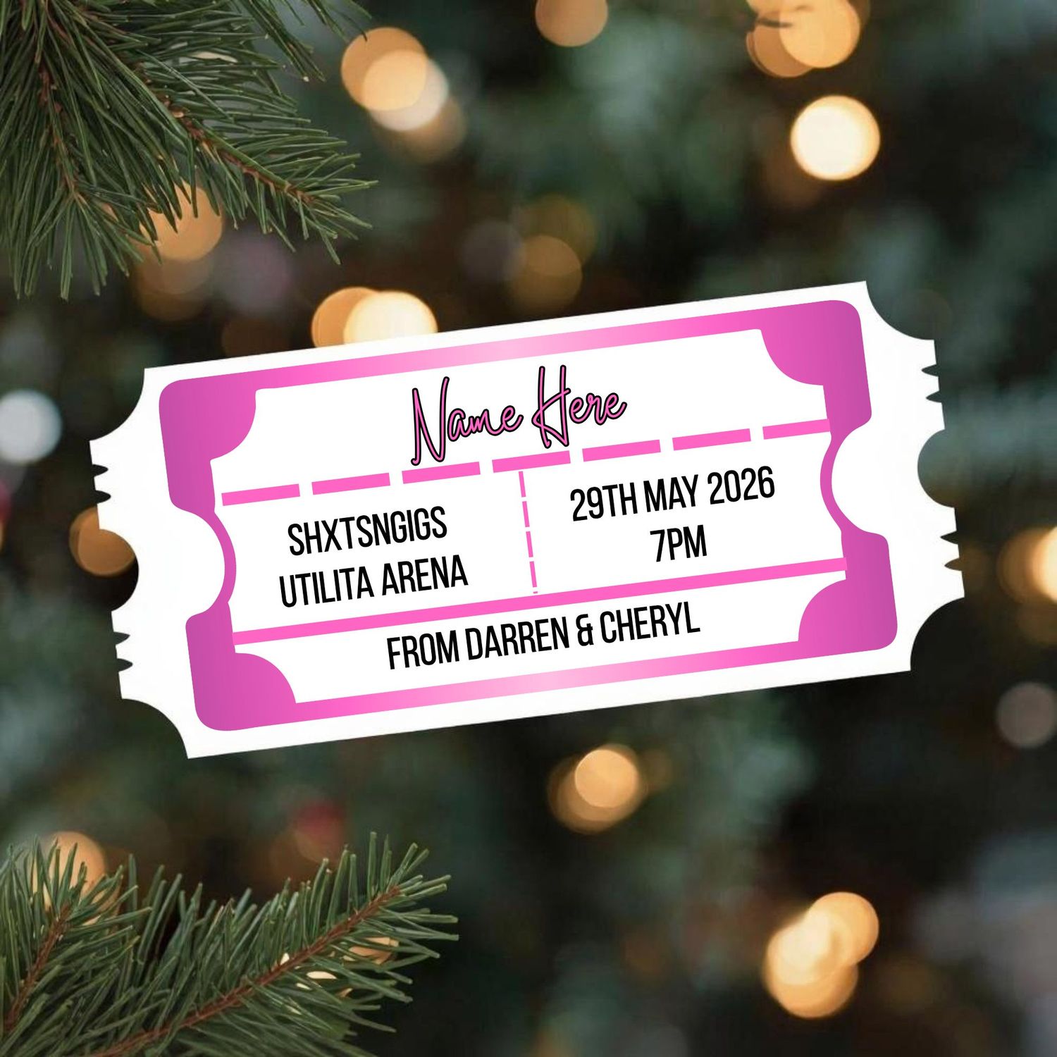 Personalised Ticket UVDTF