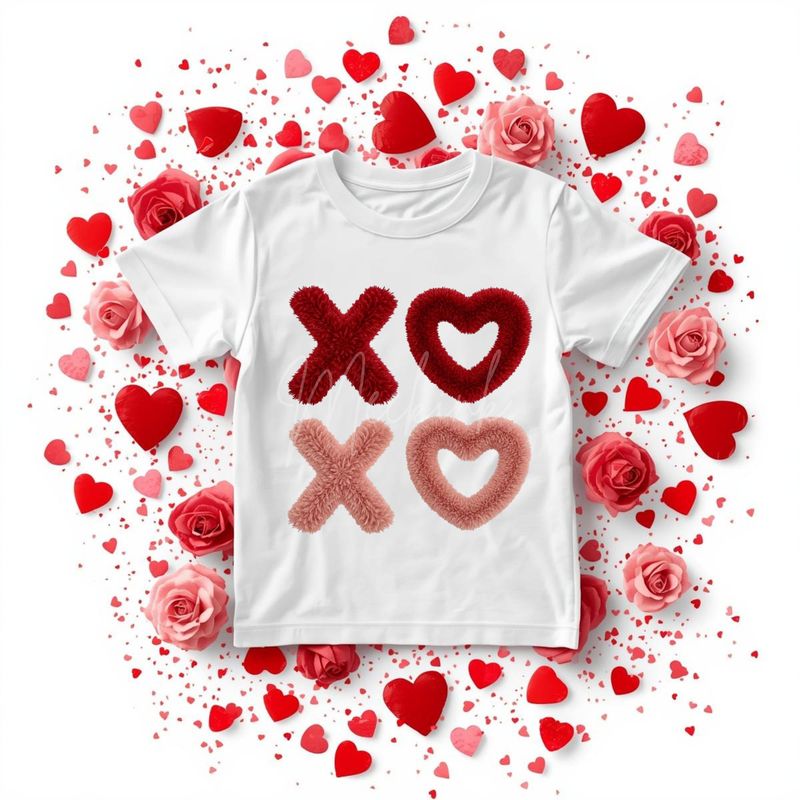 Pink &amp; Red XOXO DTF or UVDTF Decal