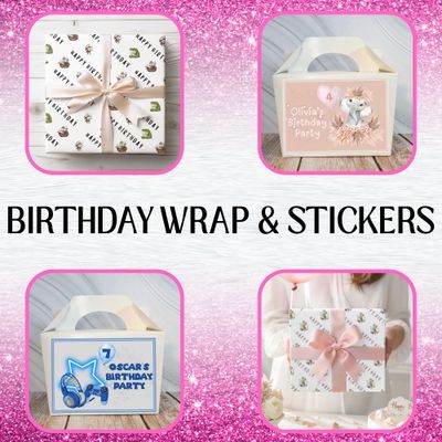 Birthday Wrap &amp; Stickers