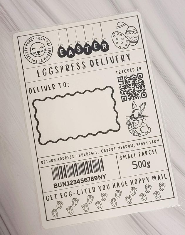 Easter Postage Label PNG, PDF &amp; JPG Digital File