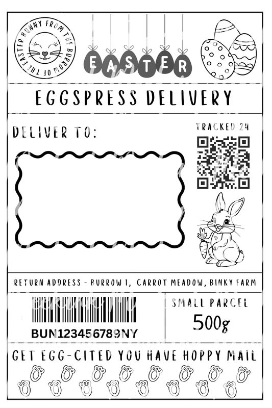 Easter Postage Label PNG, PDF &amp; JPG Digital File
