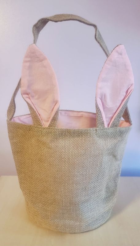 Easter Jute PINK Ears Craft Blank