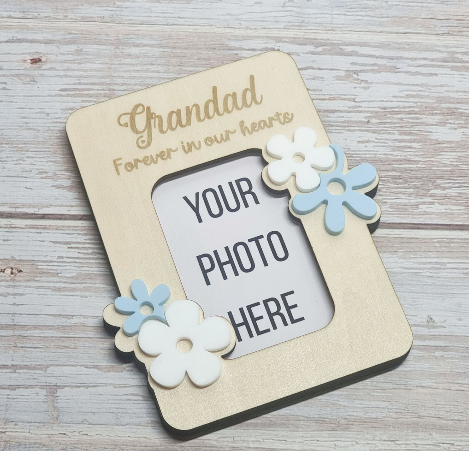 Forever In Our Hearts Photo Frame Magnet - Acrylic &amp; Plywood