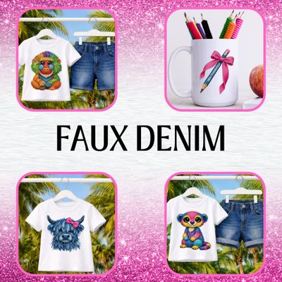 Faux Denim Effect DTF