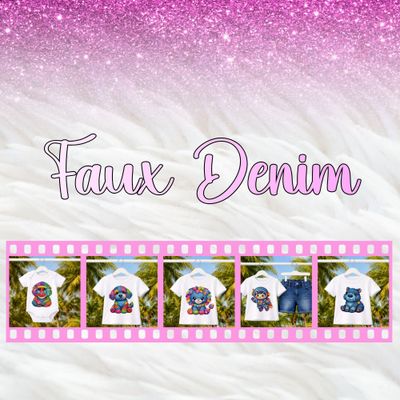 Faux Denim Effect DTF