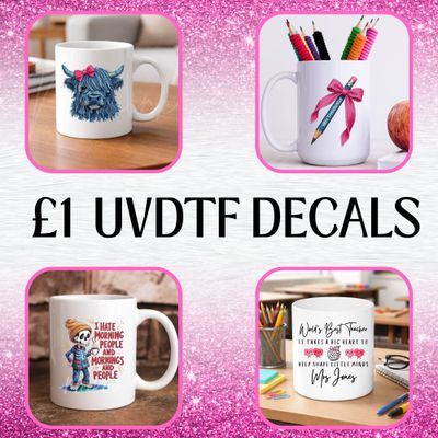 £1 UVDTF DECALS