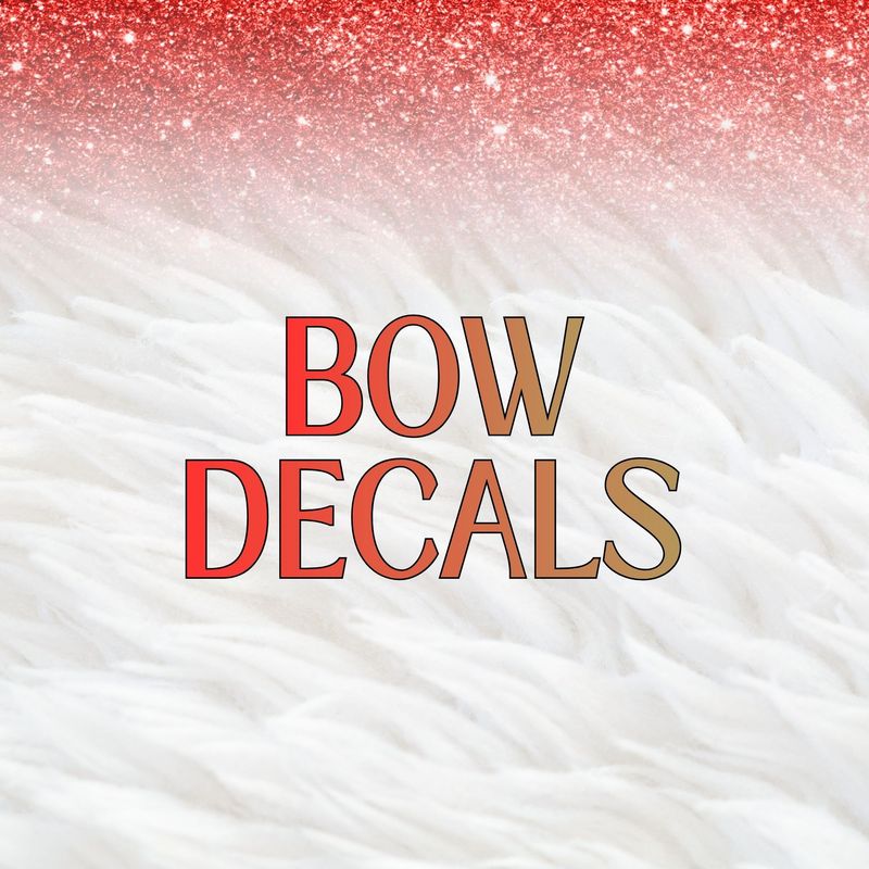 Christmas Bow Decals