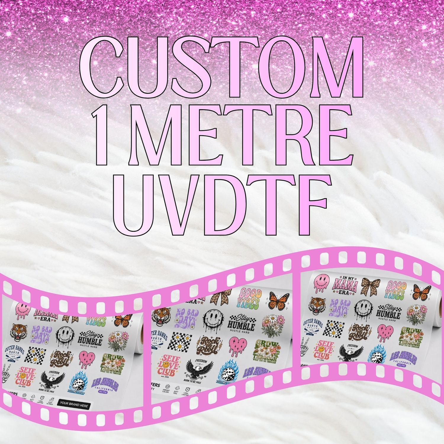 Upload Your Own UVDTF 1 METER GANG SHEET PLEASE READ DESCRIPTION