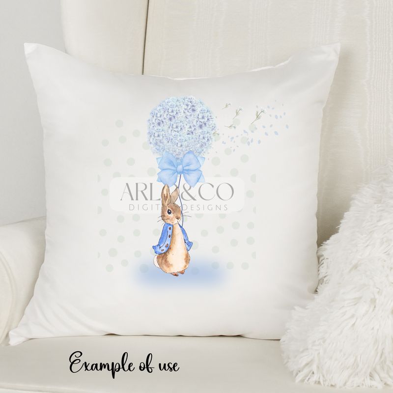 bunny-rabbit-with-blue-jacket-floral-balloon-digital-download