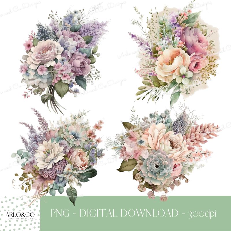 flower-bouquets-digital-download