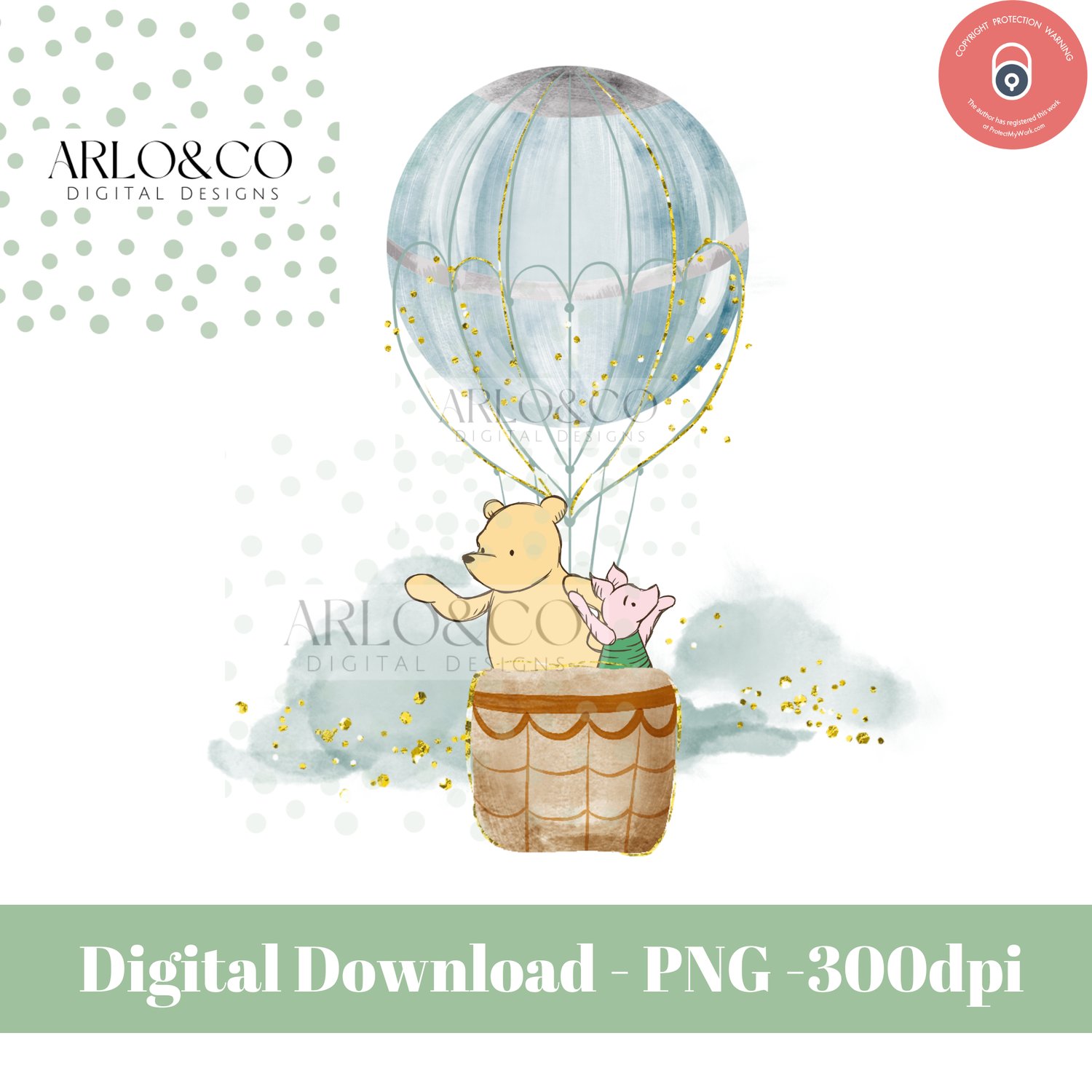 copy-of-classic-aa-milne-inspired-bear and-his-friends-digital-download