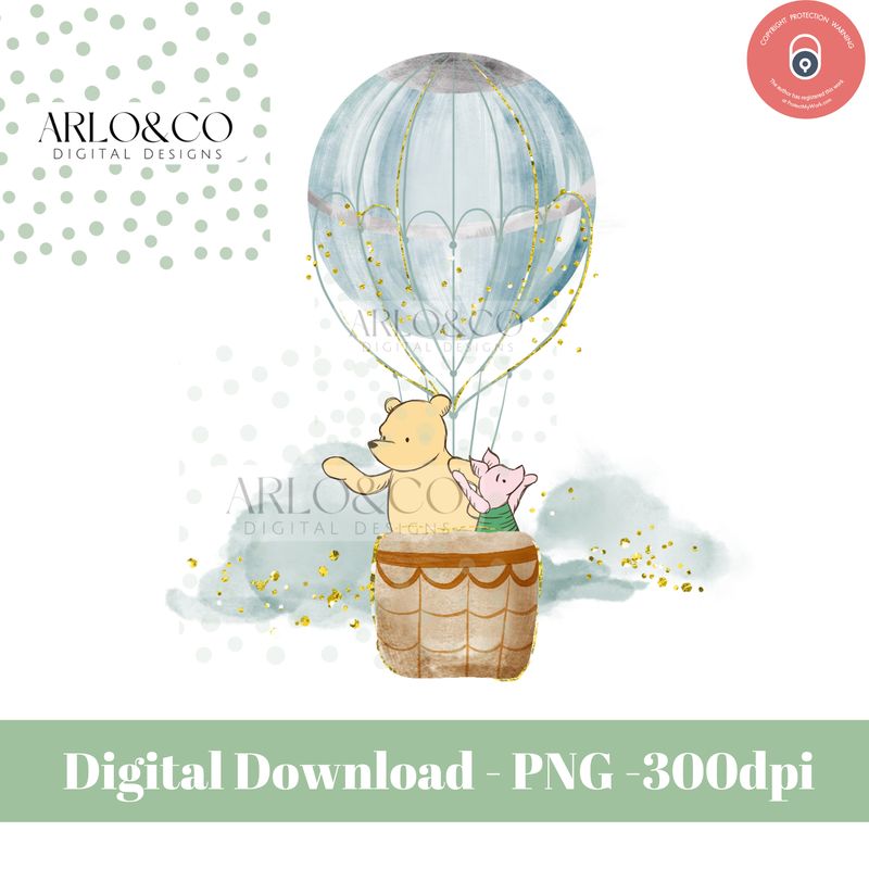 copy-of-classic-aa-milne-inspired-bear and-his-friends-digital-download