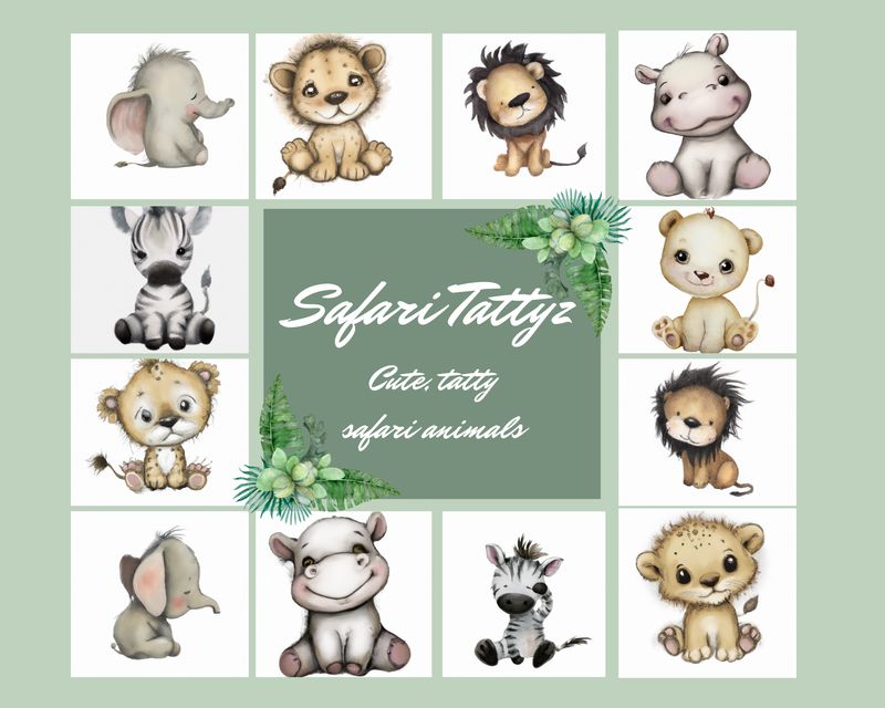 super-cute-tatty-chalk-painted-safari-animals-digital-download