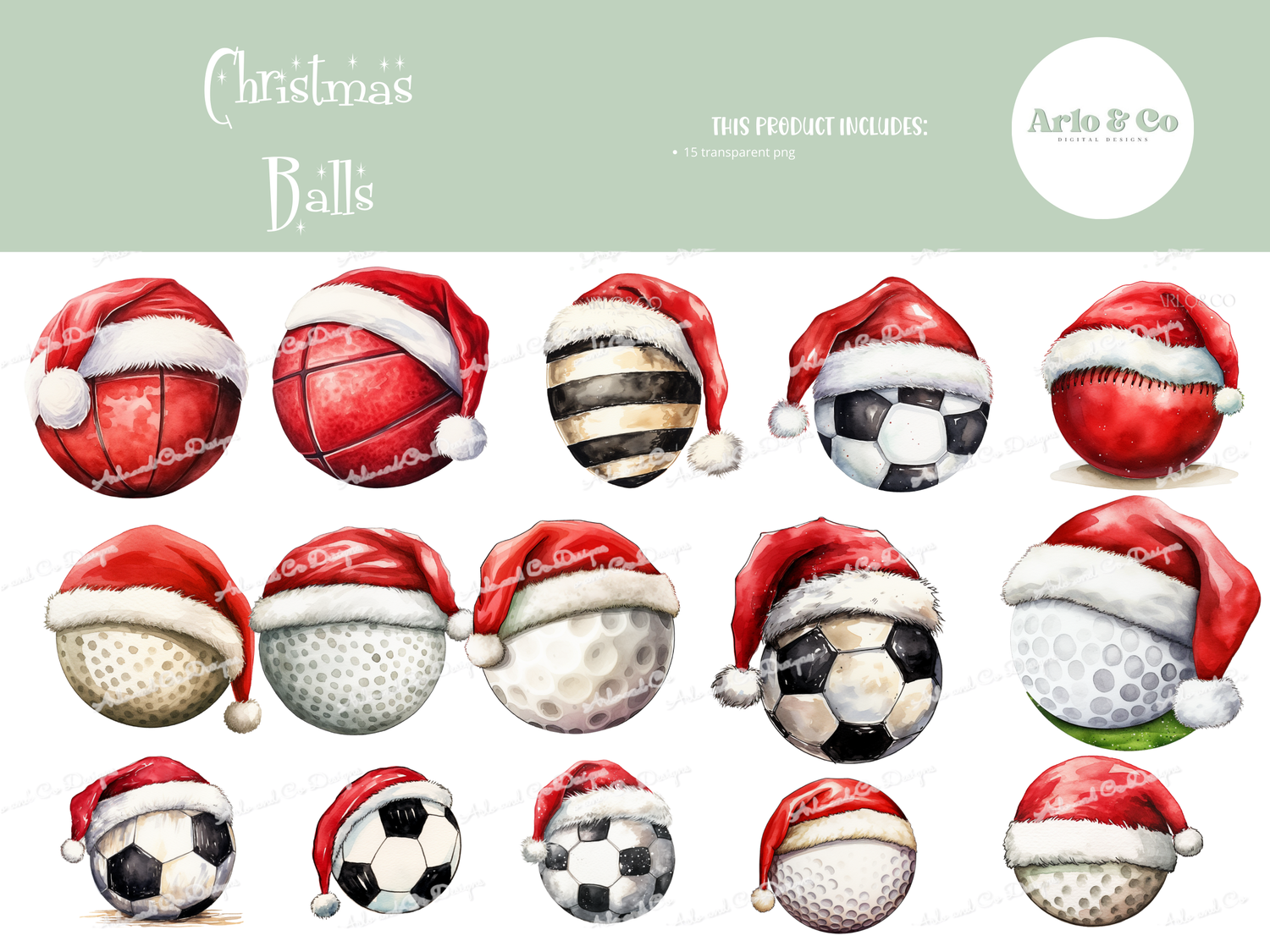 christmas-watercolour-balls-digital-download