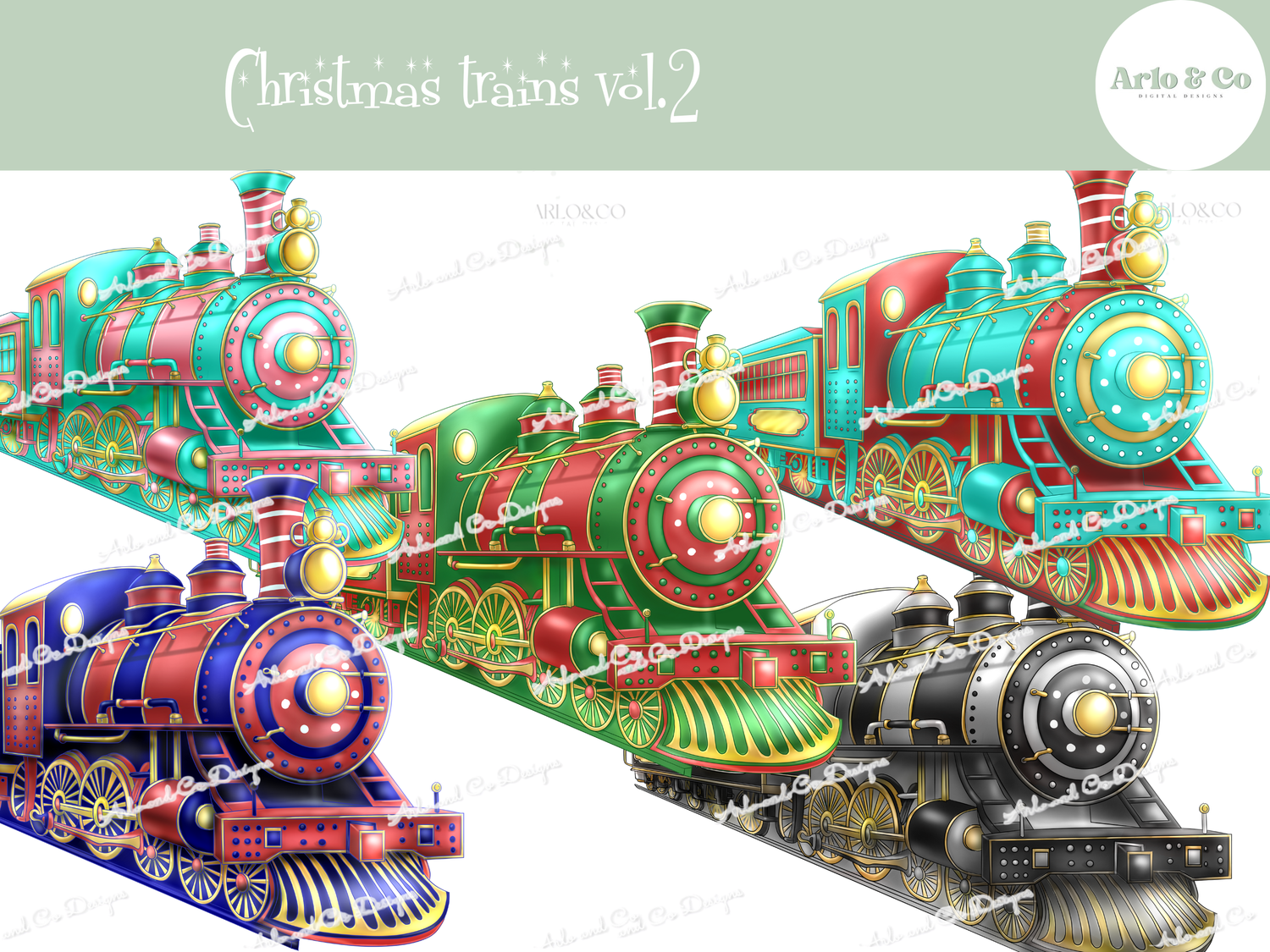 christmas-trains-clipart-set-vol-2-digital-download
