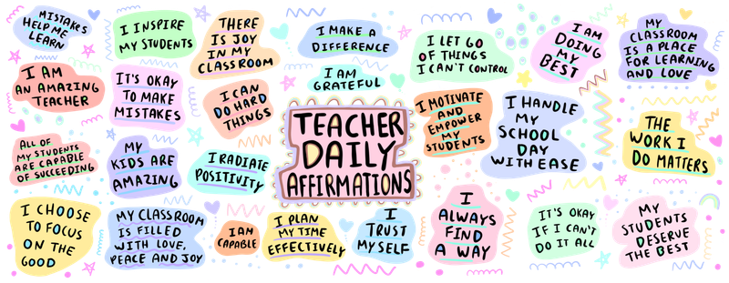 11oz Mug UVDTF Teacher Daily Affirmations Wrap