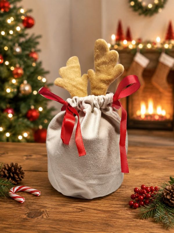 Velvet Antler Bag Beige Craft Blank