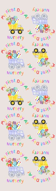 1 Metre My First Day At Nursery DTF Decal x10