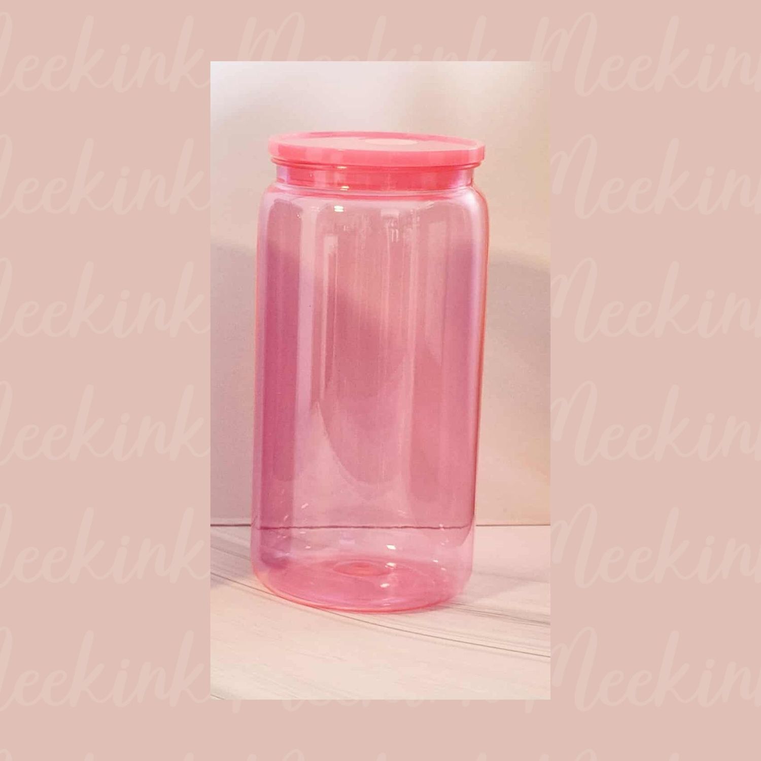 16oz Dark Pink Jelly Libbey Cup With Matching Lid Craft Blank