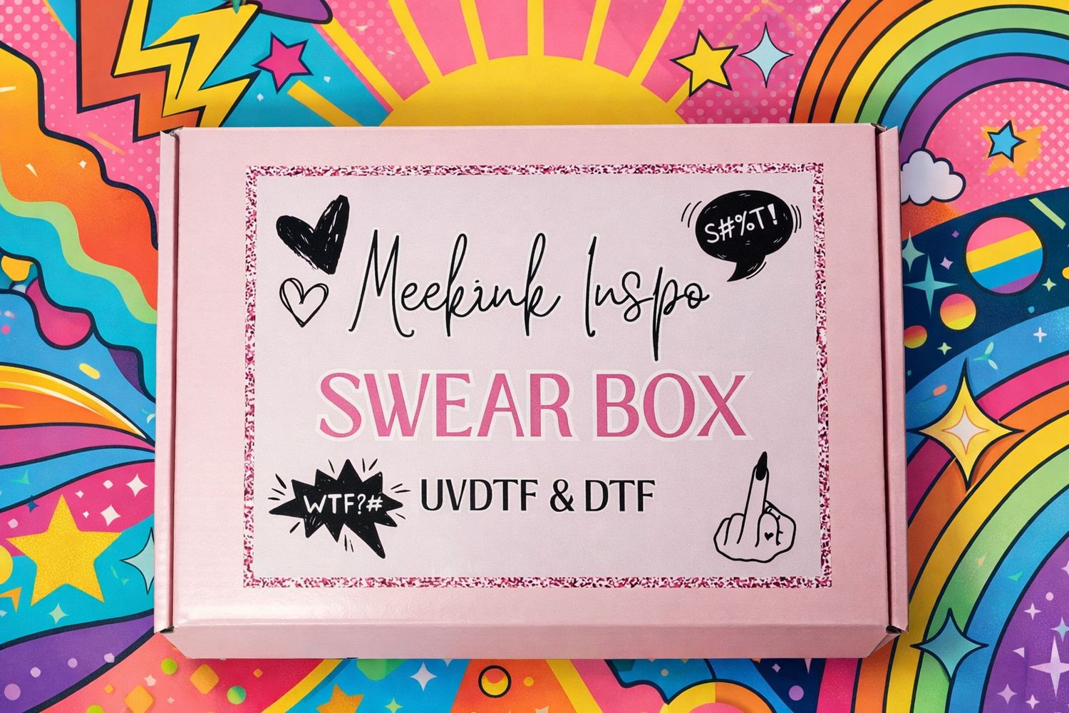 A5 Swear Box INSPO Box Mixed Box Of Sweary Essential Prints UVDTF-DTF-PRINTS