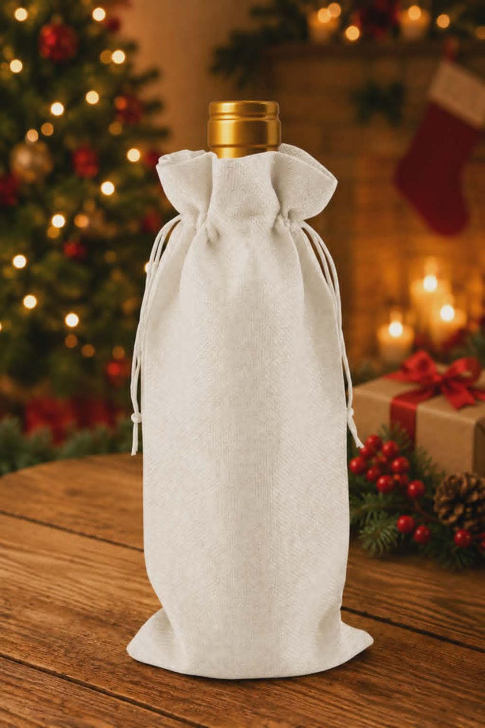 White Wine Bottle Gift Bag Craft Blank