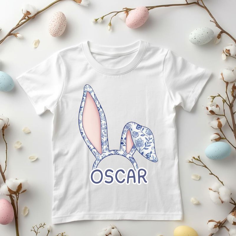 Blue Bunny Ears DTF or UVDTF Decal