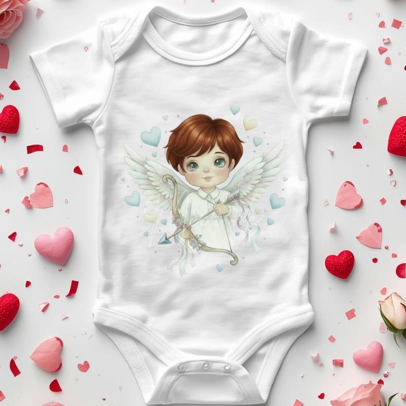 Brown Hair Cherub Boy DTF or UVDTF Decal