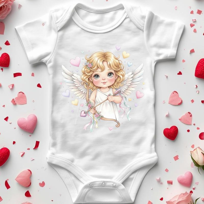 Blonde Hair Cherub Girl DTF or UVDTF Decal