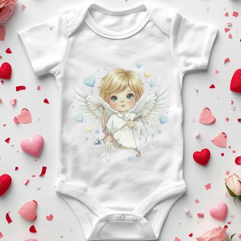 Blonde Hair Cherub Boy DTF or UVDTF Decal