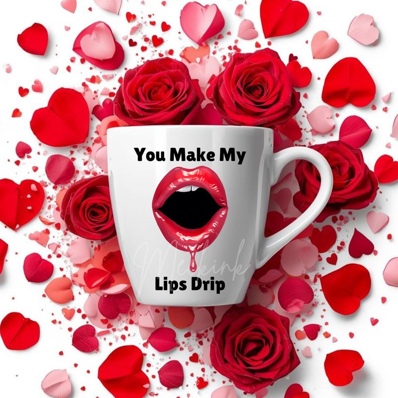 Lips Drip DTF or UVDTF Decal