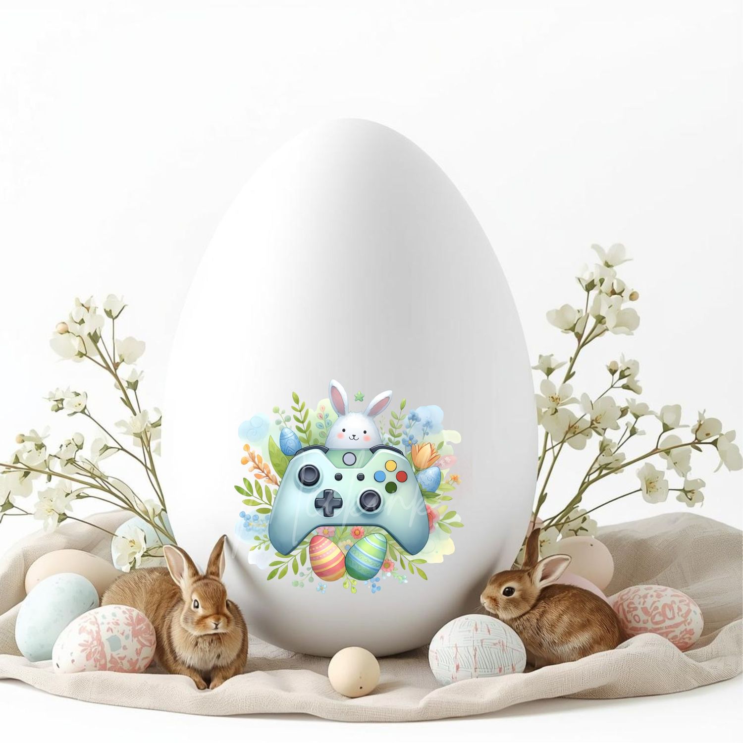 Easter Gamer Blue DTF or UVDTF Decal