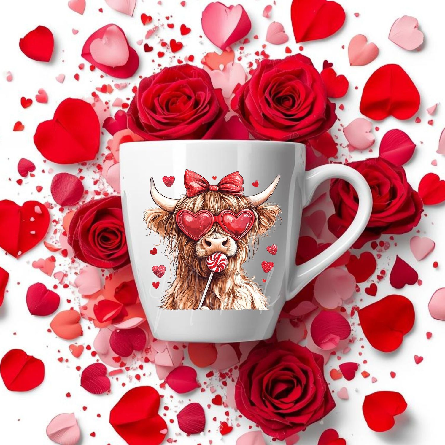 Highland Cow Lolly DTF or UVDTF Decal