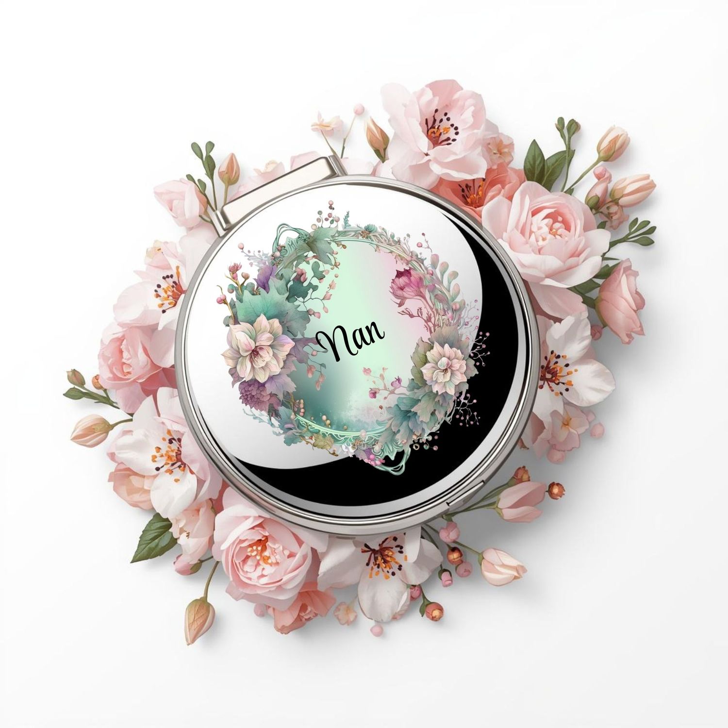 Floral Nan DTF or UVDTF Decal