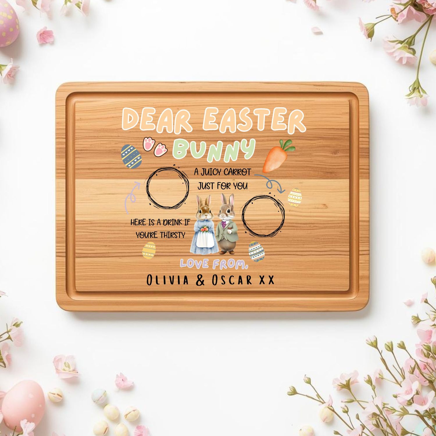 Easter Bunny Board DTF or UVDTF Decal